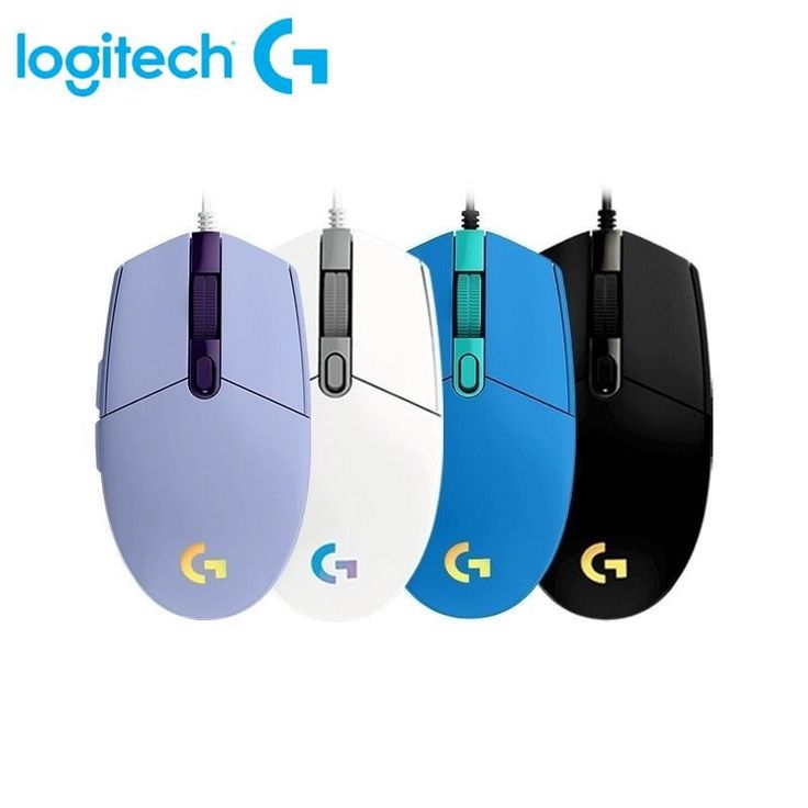 Logitech G102 Mouse USB Wired Gaming Mouse 8000 DPI Rainbow Optical Effect Screen For PC/Mac Computer and Laptop
