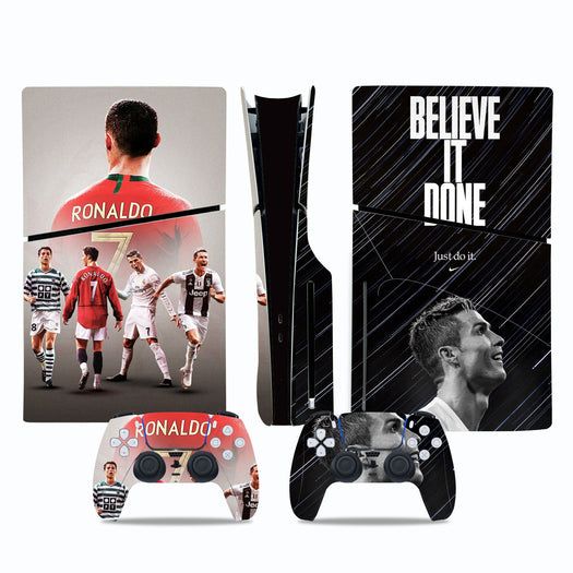 Vinyl Skin Sticker Cover for Playstation 5 Slim Game Console with Controller Gamepad Stickers Wrap Set for PS5 Slim Accessories