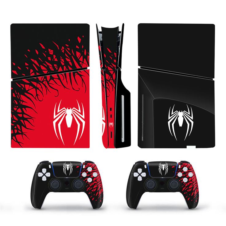 Vinyl Skin Sticker Cover for Playstation 5 Slim Game Console with Controller Gamepad Stickers Wrap Set for PS5 Slim Accessories